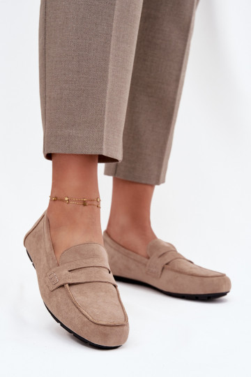 Mokasīni sieviešu mokasīni zempapēžu smilšu krāsas Roseline 2