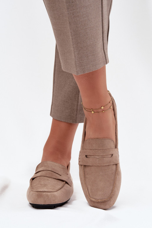 Mokasīni sieviešu mokasīni zempapēžu smilšu krāsas Roseline Mokasīni sieviešu mokasīni zempapēžu smilšu krāsas Roseline