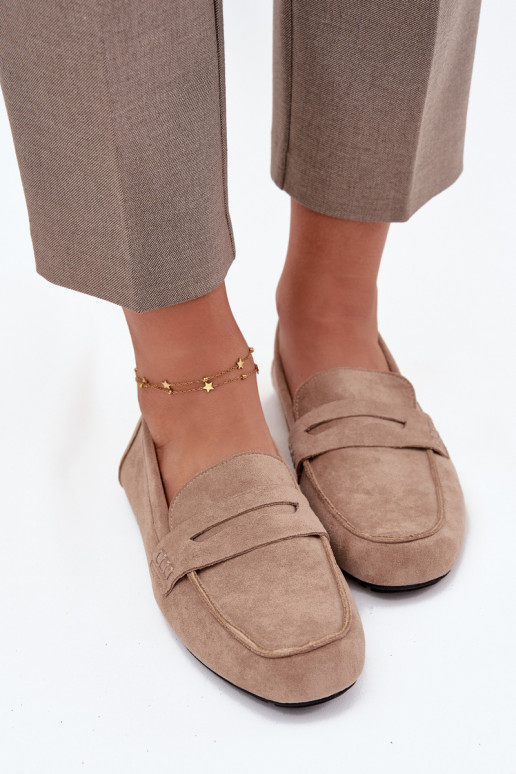Mokasīni sieviešu mokasīni zempapēžu smilšu krāsas Roseline Mokasīni sieviešu mokasīni zempapēžu smilšu krāsas Roseline