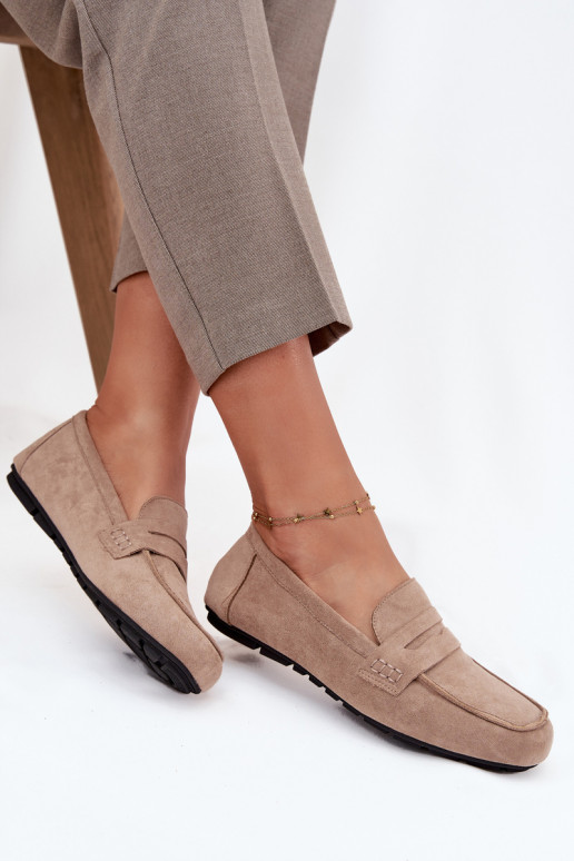 Mokasīni sieviešu mokasīni zempapēžu smilšu krāsas Roseline Mokasīni sieviešu mokasīni zempapēžu smilšu krāsas Roseline