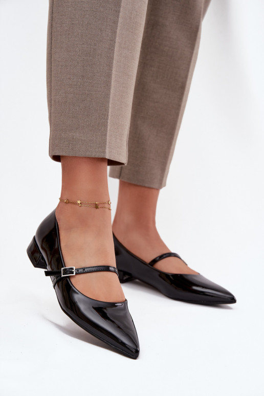 Lakotas balerīnas Na m Obcasie ar siksniņām Melns Isvella