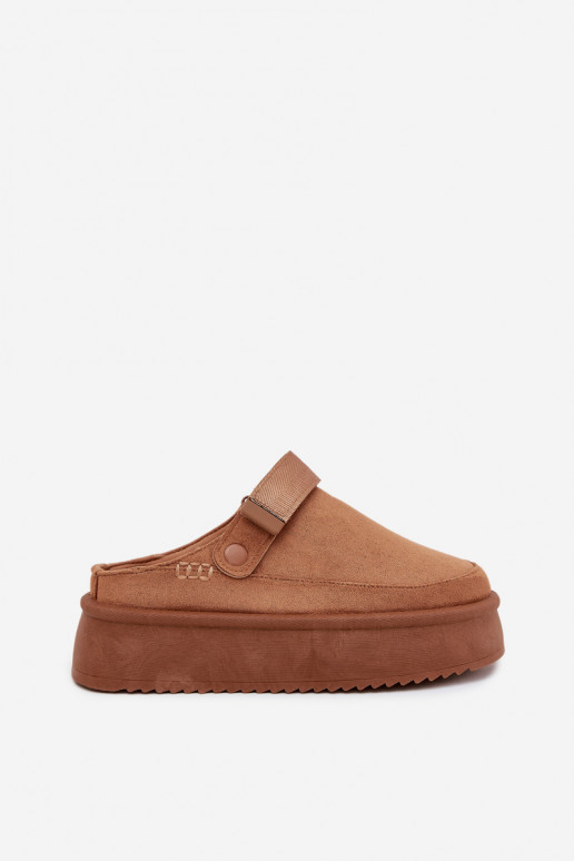 sniega apavi  ar platformu Z ar lipīgām aizdarēmem brūnas krāsas Jorielle