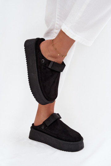 sniega apavi  ar platformu Z ar lipīgām aizdarēmem Melns Jorielle