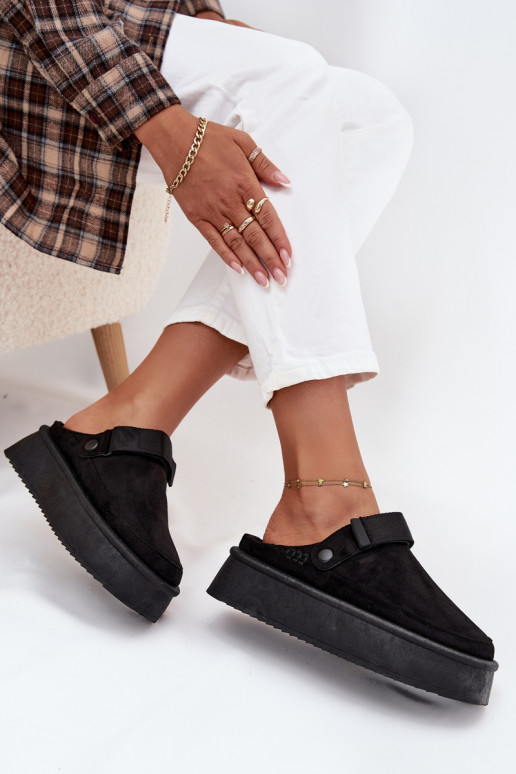 sniega apavi  ar platformu Z ar lipīgām aizdarēmem Melns Jorielle