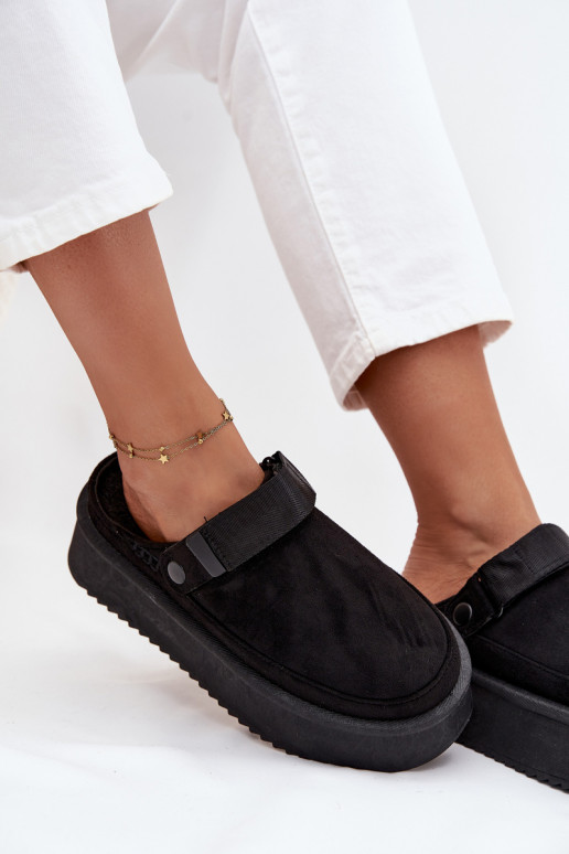 sniega apavi  ar platformu Z ar lipīgām aizdarēmem Melns Jorielle