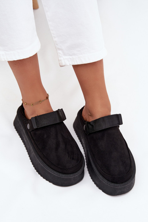 sniega apavi  ar platformu Z ar lipīgām aizdarēmem Melns Jorielle