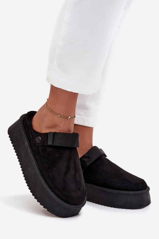 sniega apavi  ar platformu Z ar lipīgām aizdarēmem Melns Jorielle