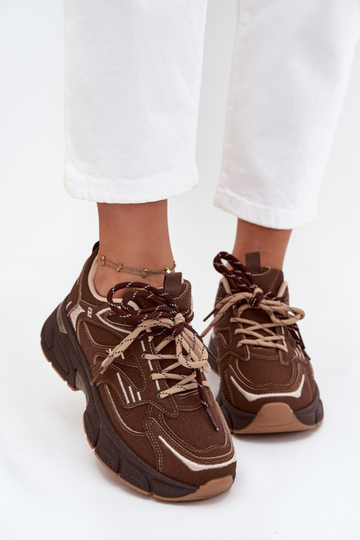 sporta apavi  modeļa apavi  Z Podwójnym m Czekoladowe Annelie