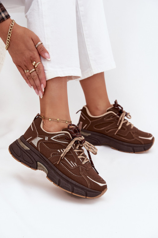 sporta apavi  modeļa apavi  Z Podwójnym m Czekoladowe Annelie