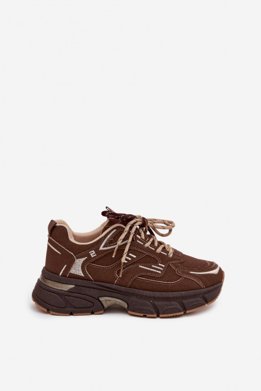 sporta apavi  modeļa apavi  Z Podwójnym m Czekoladowe Annelie