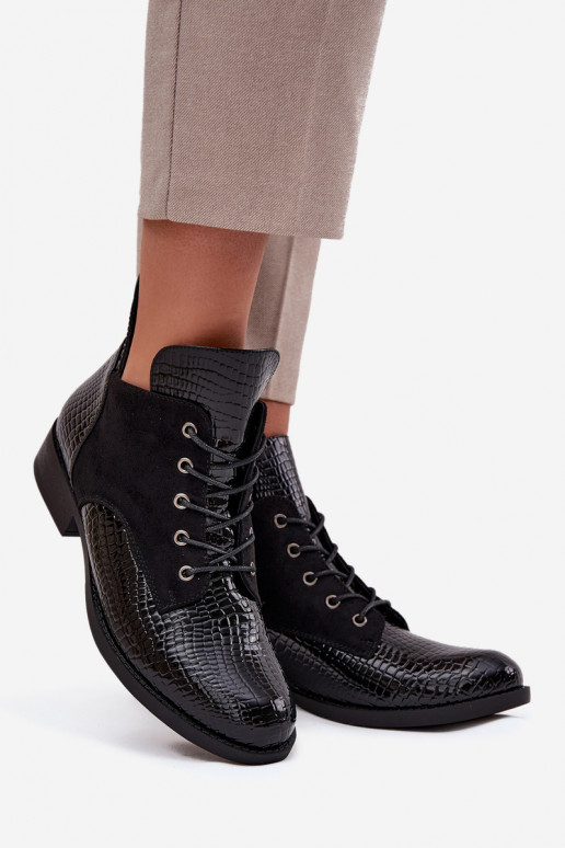 Laque Sieviešu puszābaki  Tłoczeniem siltināti Vinceza 16477 Melns