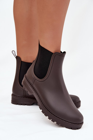 Gumijas apavi  Z Elastycznymi Wstawkami Czekoladowe Ciariel