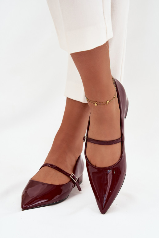 Lakotas balerīnas Na m Obcasie ar siksniņām bordo krāsas Isvella