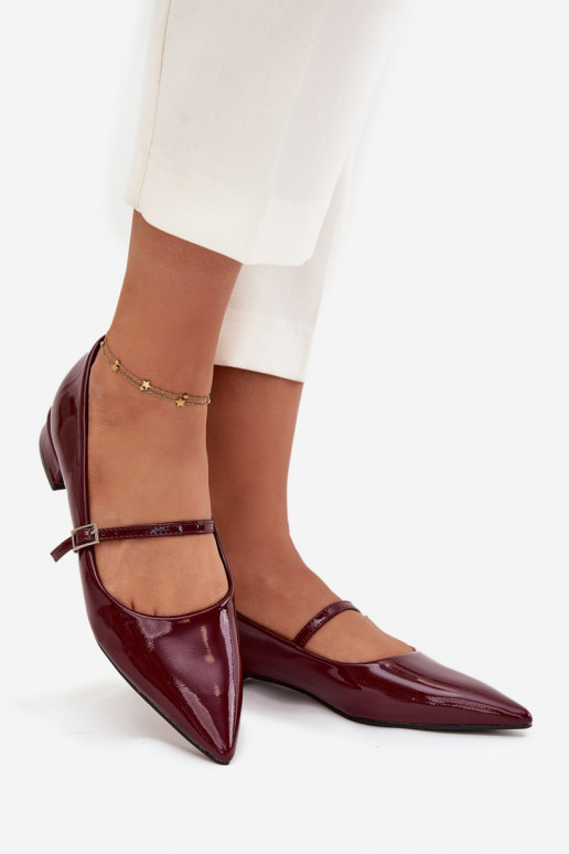 Lakotas balerīnas Na m Obcasie ar siksniņām bordo krāsas Isvella