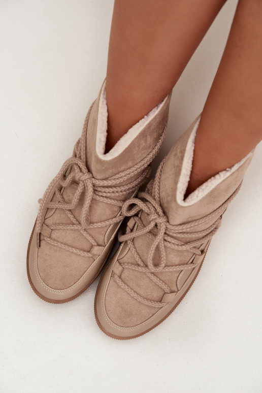 sniega apavi  ar stilīgām detaļām smilšu krāsas Rebekah sniega apavi  ar stilīgām detaļām smilšu krāsas Rebekah