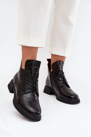 sieviešu zābaki  Tłoczeniem siltināti Vinceza 66815 Melns