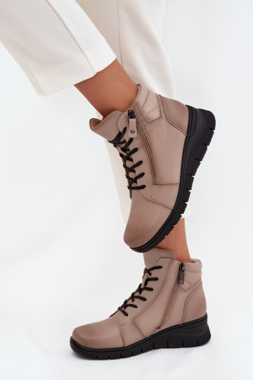 sieviešu zābaki   siltināti Vinceza 39963 smilšu krāsas