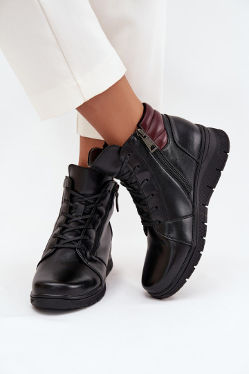 sieviešu zābaki   siltināti Vinceza 39963 Melns