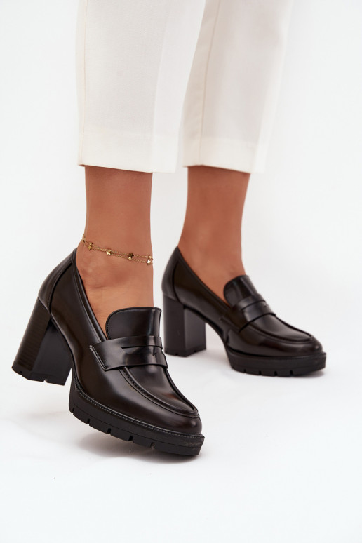 apavi  ar papēdi no eko ādas Czekoladowe Ilyssia apavi  ar papēdi no eko ādas Czekoladowe Ilyssia