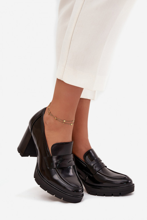 apavi  ar papēdi no eko ādas Melns Ilyssia apavi  ar papēdi no eko ādas Melns Ilyssia