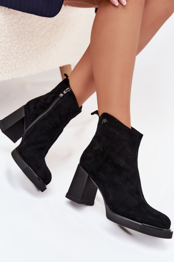 zamšādas   Sieviešu puszābaki Vinceza 91142 Melns