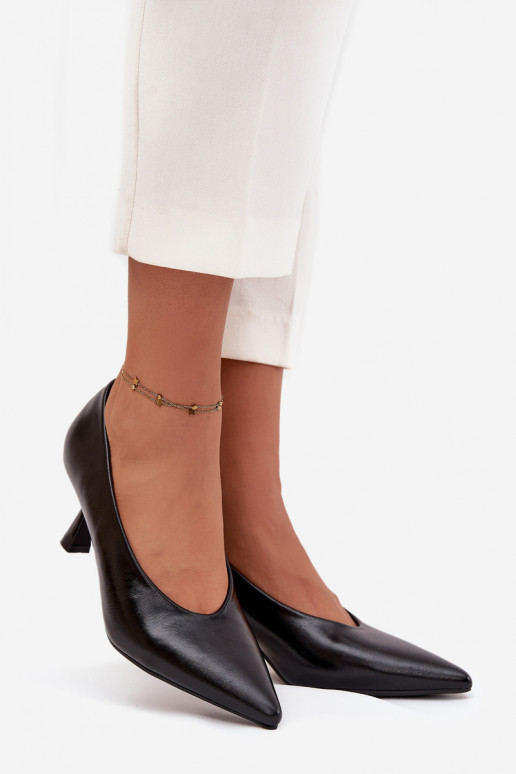 Laque Kurpes ar papēdi Melns Gavrielle Laque Kurpes ar papēdi Melns Gavrielle