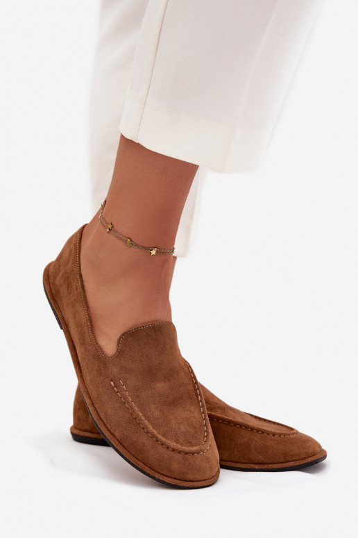 sieviešu mokasīni Z u zempapēžu brūnas krāsas Miryelle sieviešu mokasīni Z u zempapēžu brūnas krāsas Miryelle