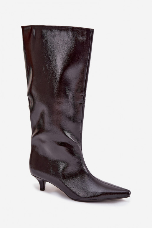 Laque sieviešu garie zābaki  bordo krāsas Mireva