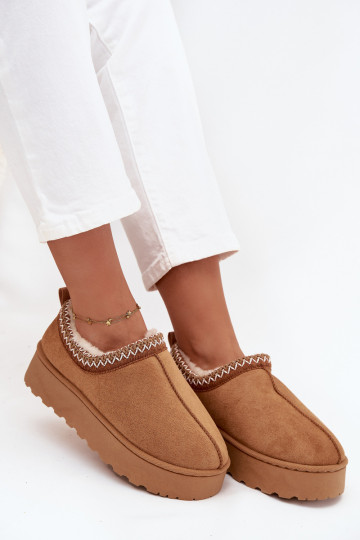 sniega apavi  Z Haftem ar platformu brūnas krāsas Taliah