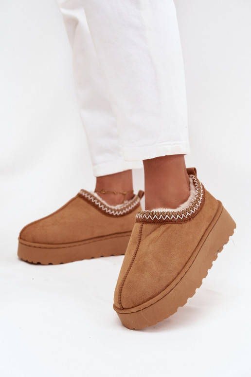 sniega apavi  Z Haftem ar platformu brūnas krāsas Taliah