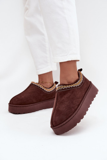 sniega apavi  Z Haftem ar platformu Czekoladowe Taliah 2