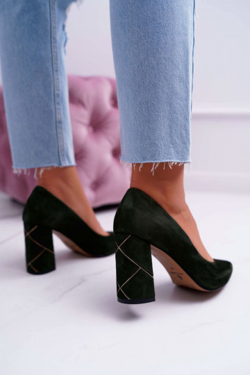 Kurpes  Laura Messi zamšādas Zaļas krāsas 2050 2