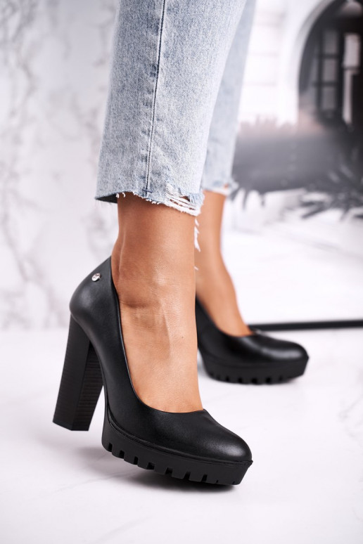 Kurpes ar papēdi  02629-01 Melns   Kurpes ar papēdi  02629-01 Melns