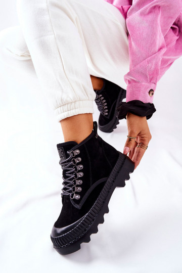 apavi Sieviešu puszābaki Big Star II274363 Melns 2