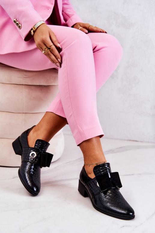 ar čūskādas imitāciju apavi Melns Marleigh   ar čūskādas imitāciju apavi Melns Marleigh