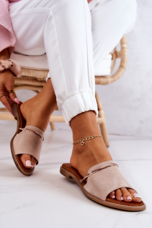 zamšādas čības  Shoes 3047 smilšu krāsas