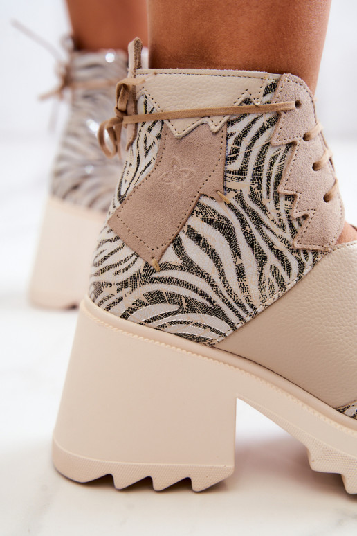 sieviešu zābaki ar rāvējslēdzējiem  05321-04 smilšu krāsas