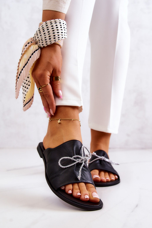 Zazoo 2659 Čibas no dabīgas ādas  Melns