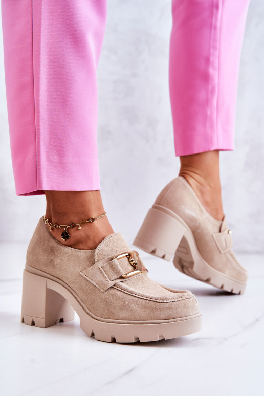 Eleganta stila apavi ar papēdi  Ziloņkaula krāsas Lemar Harmell Eleganta stila apavi ar papēdi  Ziloņkaula krāsas Lemar Harmell