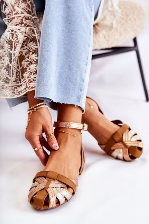 Sieviešu basenes  01924-32 Zelta krāsas-brūnas krāsas   Sieviešu basenes  01924-32 Zelta krāsas-brūnas krāsas