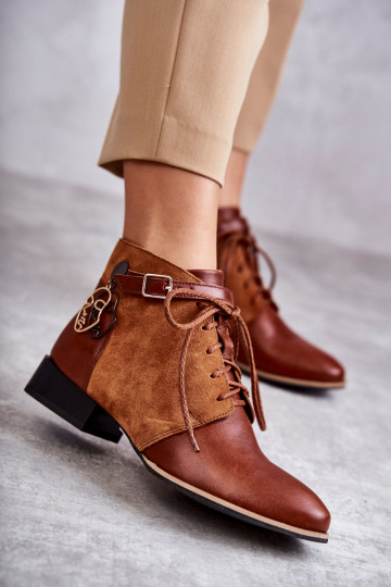 Sieviešu puszābaki no dabīgas ādas   5743A-29 brūnas krāsas