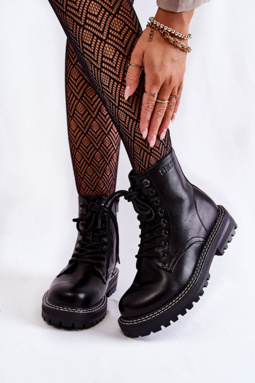  Sieviešu puszābaki ar platformu Big Star KK274538 Melns 2