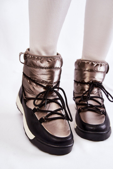  sniega apavi Memory Foam Big Star KK274275 pelēkas -Melns 2