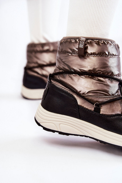  sniega apavi Memory Foam Big Star KK274275 pelēkas -Melns