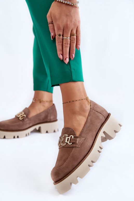 zamšādas apavi ar ornamentiem Laura Messi 2489 brūnas krāsas zamšādas apavi ar ornamentiem Laura Messi 2489 brūnas krāsas