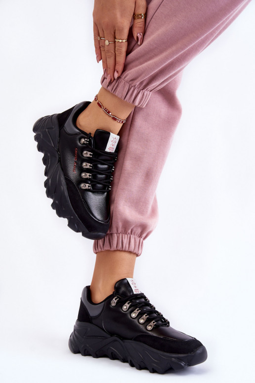   modeļa apavi ar platformu Cross  KK2R4073C Melns