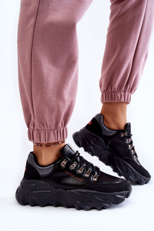   modeļa apavi ar platformu Cross  KK2R4073C Melns