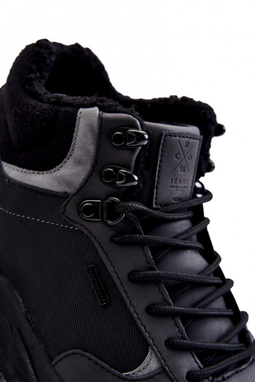 Siltināti pārgājienu zābaki Cross  KK1R4031C Melns  Siltināti pārgājienu zābaki Cross  KK1R4031C Melns