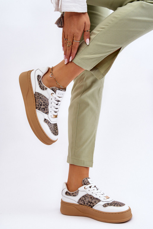  Ērti sporta apavi GOE LL2N4052 Baltas-smilšu krāsas