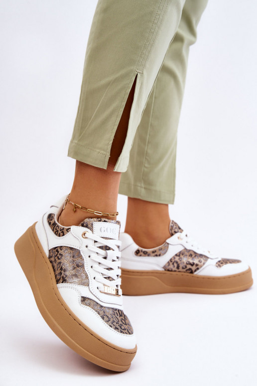  Ērti sporta apavi GOE LL2N4052 Baltas-smilšu krāsas